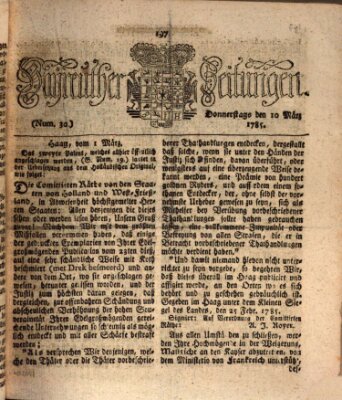 Bayreuther Zeitung Donnerstag 10. März 1785