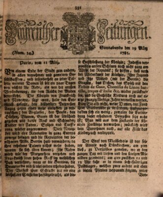 Bayreuther Zeitung Samstag 19. März 1785