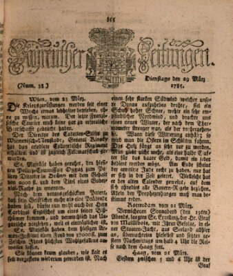 Bayreuther Zeitung Dienstag 29. März 1785