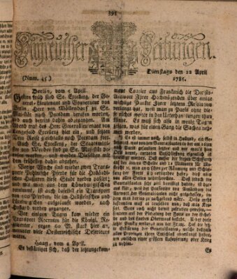 Bayreuther Zeitung Dienstag 12. April 1785