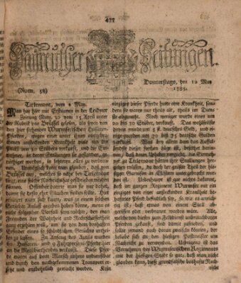 Bayreuther Zeitung Donnerstag 12. Mai 1785