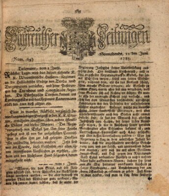 Bayreuther Zeitung Samstag 11. Juni 1785