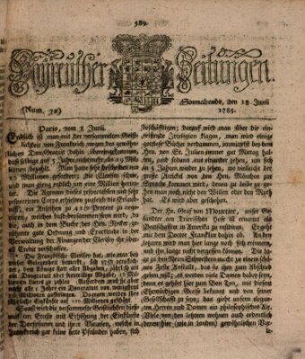 Bayreuther Zeitung Samstag 18. Juni 1785