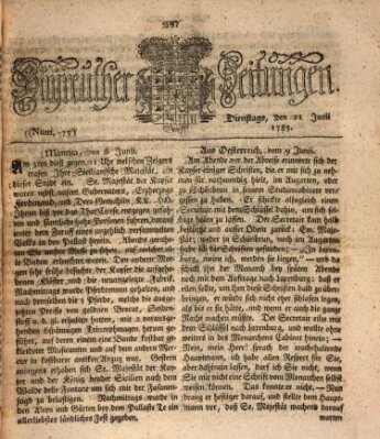 Bayreuther Zeitung Dienstag 21. Juni 1785