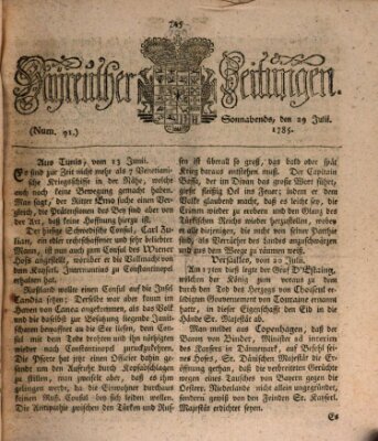 Bayreuther Zeitung Freitag 29. Juli 1785