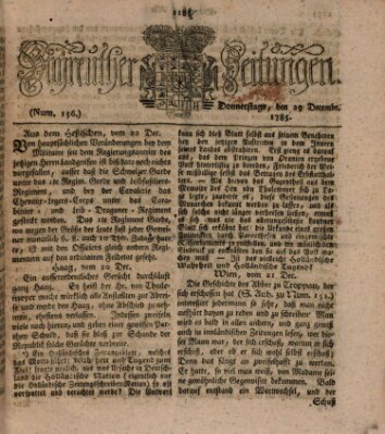 Bayreuther Zeitung Donnerstag 29. Dezember 1785