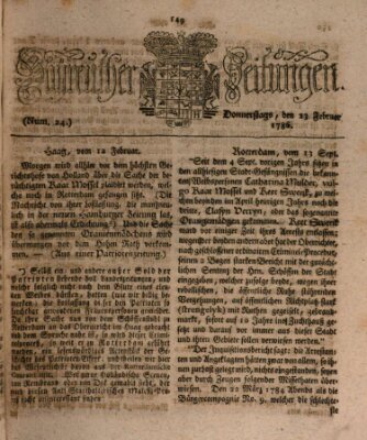 Bayreuther Zeitung Donnerstag 23. Februar 1786