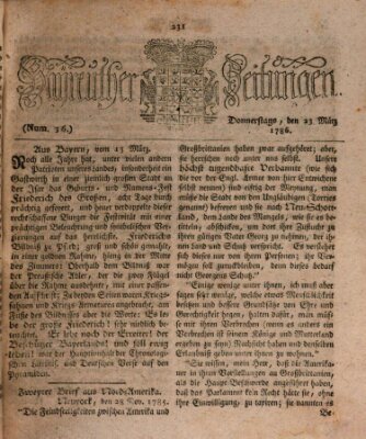 Bayreuther Zeitung Donnerstag 23. März 1786