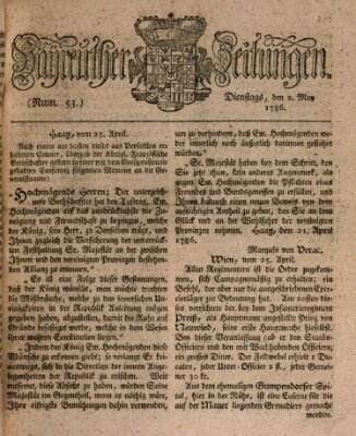 Bayreuther Zeitung Dienstag 2. Mai 1786