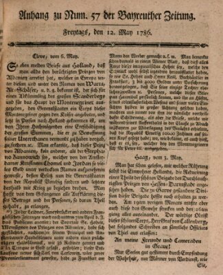 Bayreuther Zeitung Freitag 12. Mai 1786