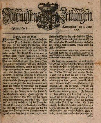 Bayreuther Zeitung Donnerstag 8. Juni 1786