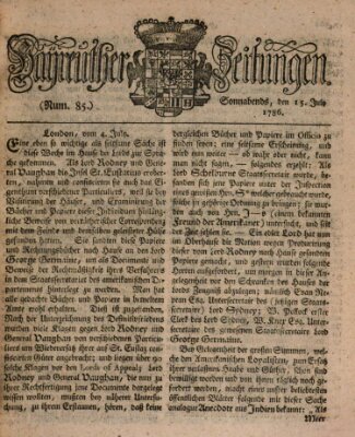 Bayreuther Zeitung Samstag 15. Juli 1786