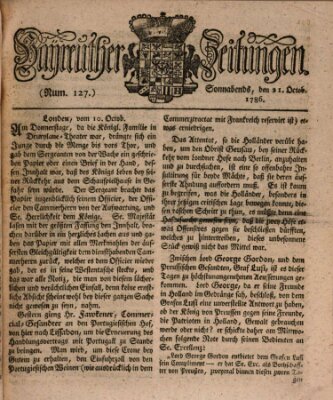 Bayreuther Zeitung Samstag 21. Oktober 1786