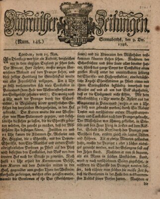 Bayreuther Zeitung Samstag 9. Dezember 1786