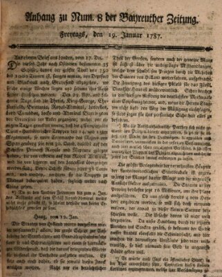 Bayreuther Zeitung Freitag 19. Januar 1787