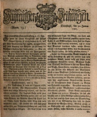 Bayreuther Zeitung Dienstag 30. Januar 1787