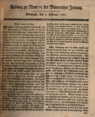 Bayreuther Zeitung Montag 5. Februar 1787