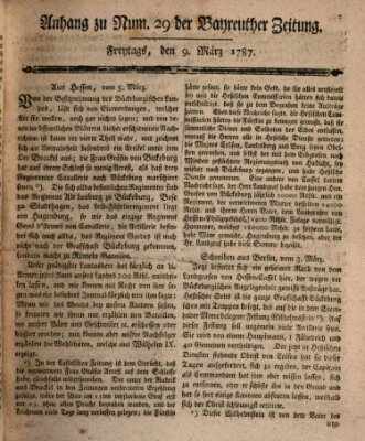 Bayreuther Zeitung Freitag 9. März 1787