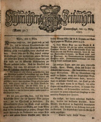 Bayreuther Zeitung Donnerstag 15. März 1787