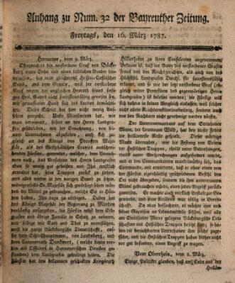 Bayreuther Zeitung Freitag 16. März 1787