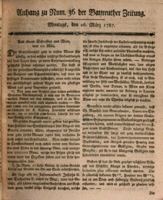 Bayreuther Zeitung Montag 26. März 1787