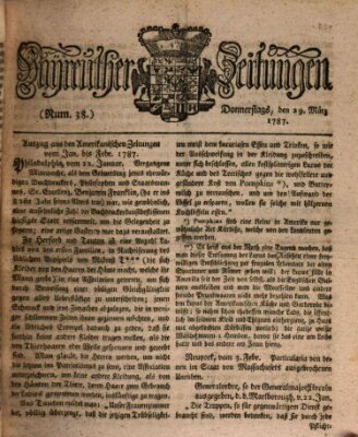 Bayreuther Zeitung Donnerstag 29. März 1787