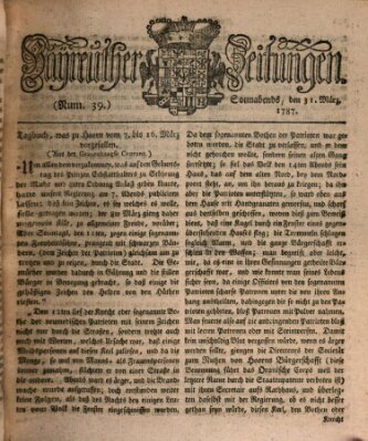 Bayreuther Zeitung Samstag 31. März 1787