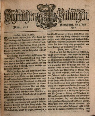 Bayreuther Zeitung Samstag 7. April 1787