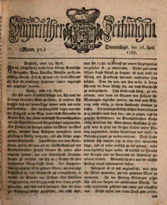 Bayreuther Zeitung Donnerstag 26. April 1787