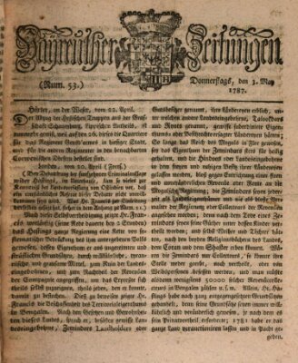 Bayreuther Zeitung Donnerstag 3. Mai 1787