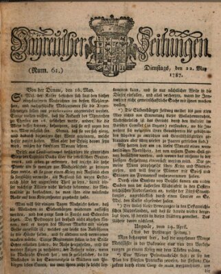 Bayreuther Zeitung Dienstag 22. Mai 1787