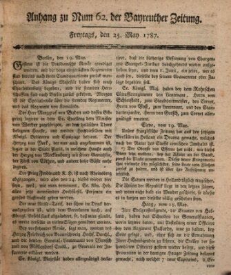 Bayreuther Zeitung Freitag 25. Mai 1787