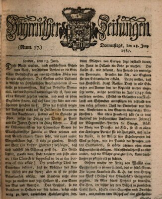 Bayreuther Zeitung Donnerstag 28. Juni 1787