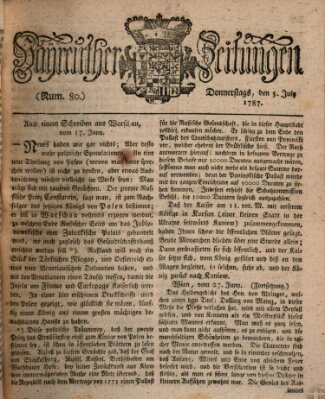 Bayreuther Zeitung Donnerstag 5. Juli 1787