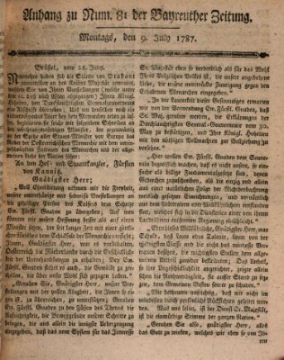 Bayreuther Zeitung Montag 9. Juli 1787