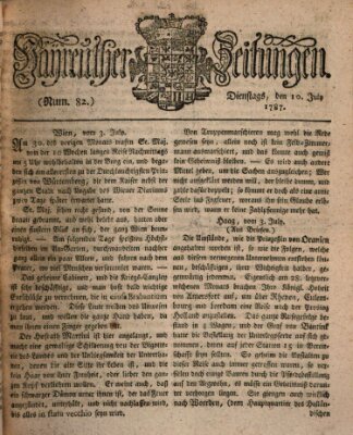 Bayreuther Zeitung Dienstag 10. Juli 1787