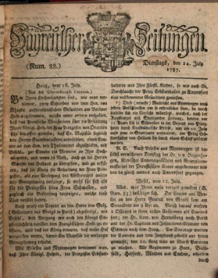 Bayreuther Zeitung Dienstag 24. Juli 1787