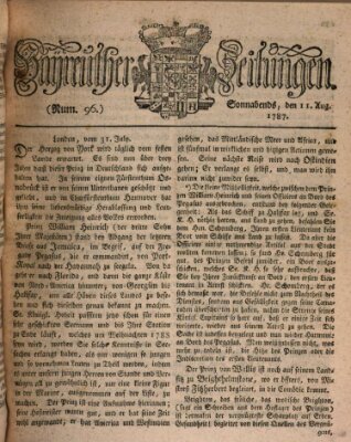 Bayreuther Zeitung Samstag 11. August 1787