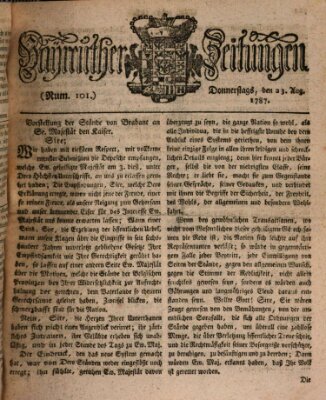 Bayreuther Zeitung Donnerstag 23. August 1787