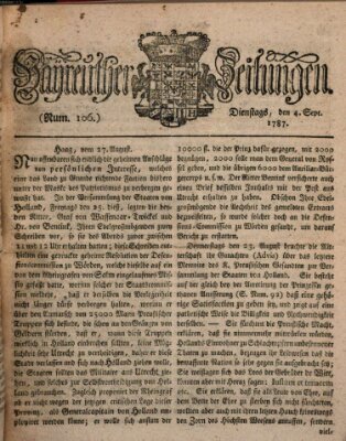 Bayreuther Zeitung Dienstag 4. September 1787