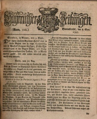 Bayreuther Zeitung Samstag 8. September 1787