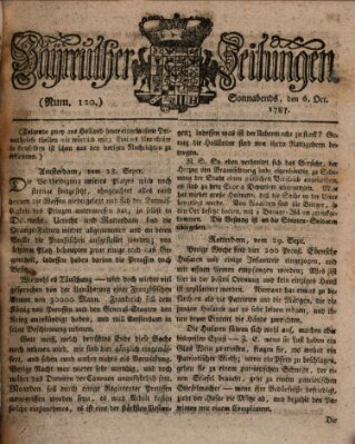 Bayreuther Zeitung Samstag 6. Oktober 1787