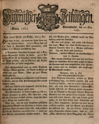 Bayreuther Zeitung Samstag 20. Oktober 1787