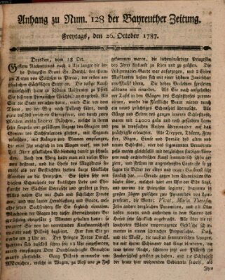 Bayreuther Zeitung Freitag 26. Oktober 1787