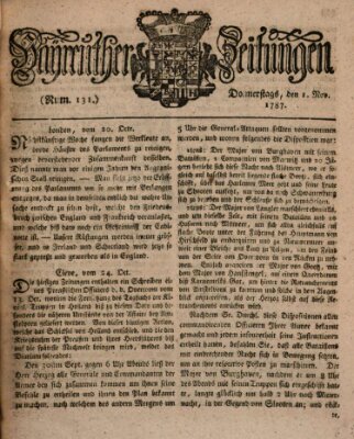 Bayreuther Zeitung Donnerstag 1. November 1787