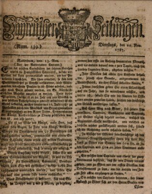 Bayreuther Zeitung Dienstag 20. November 1787