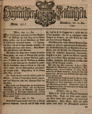 Bayreuther Zeitung Dienstag 18. Dezember 1787