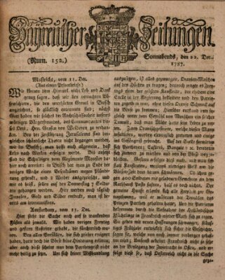 Bayreuther Zeitung Samstag 22. Dezember 1787