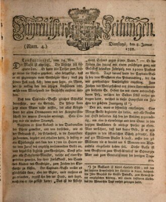 Bayreuther Zeitung Dienstag 8. Januar 1788