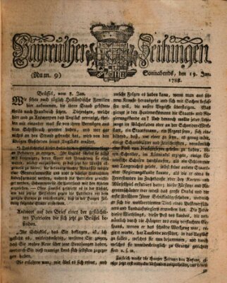 Bayreuther Zeitung Samstag 19. Januar 1788